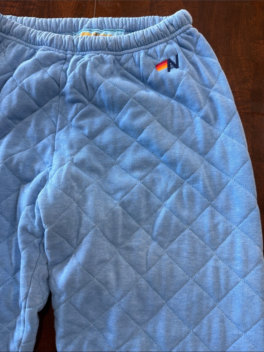 Aviator Nation Quilted Sweatpants XL Ocean Blue - Picture 2 of 6